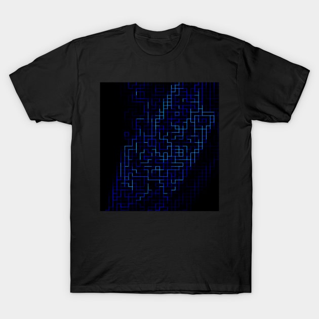 Blue lines v1 T-Shirt by findingNull